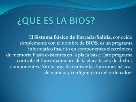 ¿Qué es la bios?